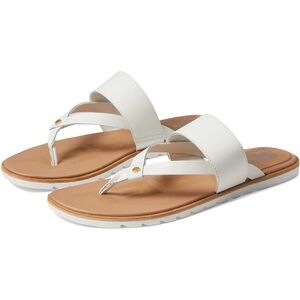 EUC Sorel Leather Ella ll Easy Flip Sandals White Size 9.5